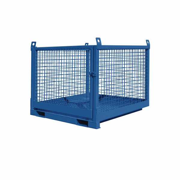 Caisse de chargement industrielle Eichinger pour chariots élévateurs et grues, LxlxH 1280x1260x1100 mm, 1500 kg, bleu gentiane, 10580100000097