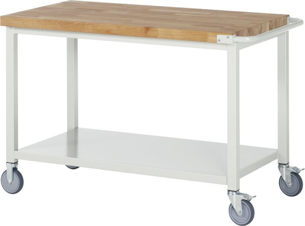 Etabli mobile RAU série 8000, étagère en tôle d'acier, 1250x880x700 mm, 05-8000-6-127B4S.12