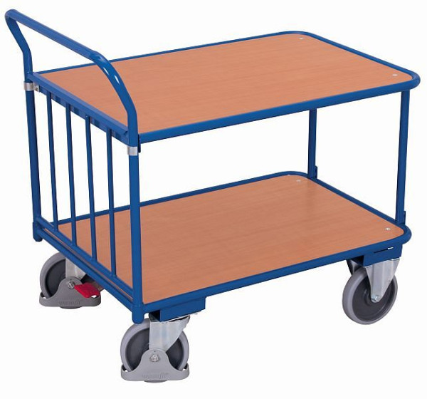 Chariot à barre de poussée VARIOfit comme chariot de table, dimensions extérieures : 1 105 x 705 x 1 030 mm (LxPxH), sw-700.503