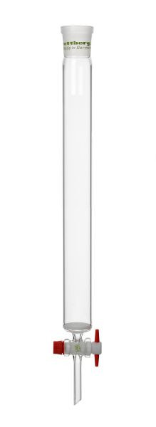 Colonne de chromatographie Rettberg, hauteur de remplissage 200 mm, Ø intérieur 20 mm, manchon NS 29/32, avec rainures, 867001212