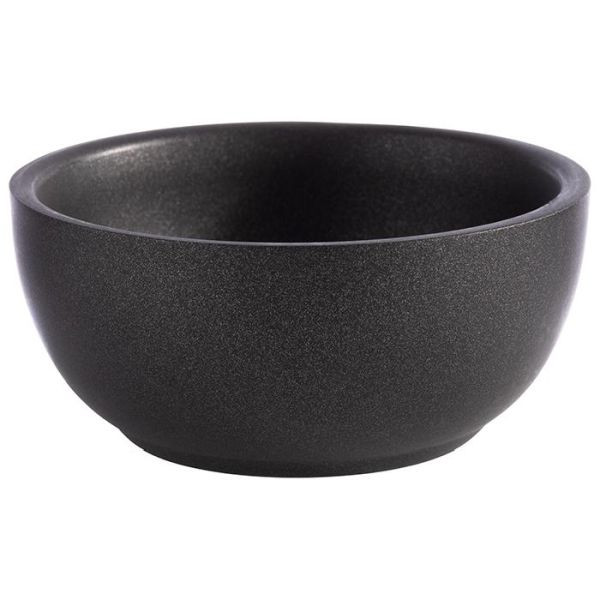 Bol APS -LEVANTE-, Ø 9,5 cm, hauteur : 4,5 cm, acier inoxydable, couleur : gris-noir, 0,14 litre, double paroi, 40701