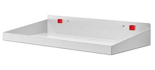 Étagère en acier Bedrunka+Hirth avec bord roulé, dimensions en mm (LxP) : 490 x 243, 03.87.431