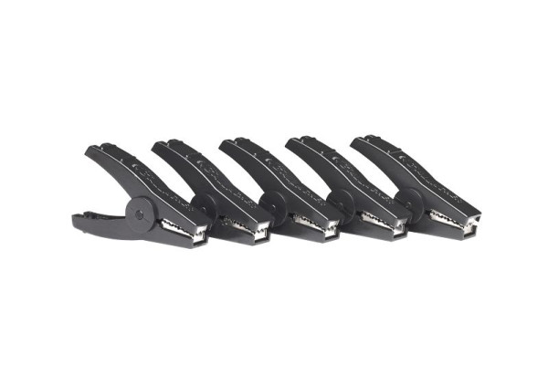 Pince crocodile Gallagher noire, paquet de 5, 400174