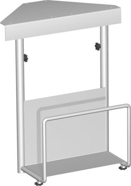 geramöbel Support CPU à monter sous table, 125-225x380x470-520, Argent, 4 pieds Pro, N-500910-S