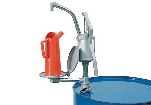 DENIOS pompe manuelle à levier aluminium, pour produits pétroliers + antigel mit, bras pivotant, 157-298