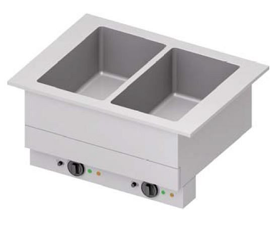Stalgast Bain-Marie "Drop-In" 4x bac simple GN1/1 1480x620x390 mm couvercle inox, DI14110