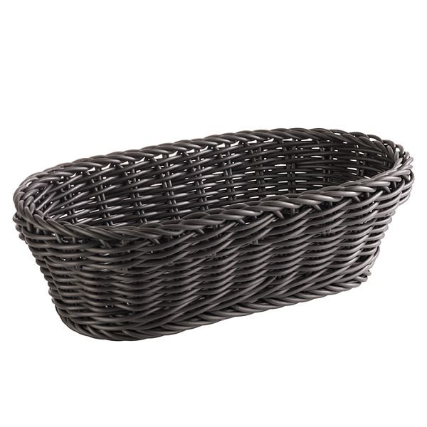 APS Panier à baguettes, ovale, 28 x 16 cm, hauteur : 8 cm, polypropylène, noir, -PROFI LINE-, 50807