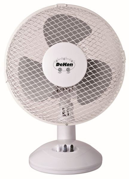 Ventilateur de table DeKon Stratos, blanc, environ 23 cm, W 235