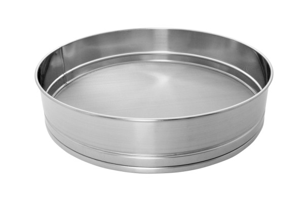 Tamis à farine et sucre Schneider en inox, Ø 400 mm, hauteur 80 mm, maillage 0,6 mm, 199221