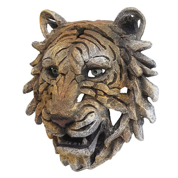 Mendler décoration tête de mort HWC-H41, trophée de tête de décoration murale en polyrésine, intérieur/extérieur, tête de tigre 35cm, 73392