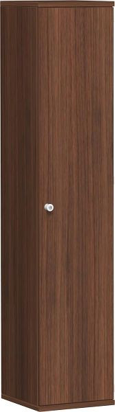 geramöbel armoire à portes battantes 4 étagères décoratives, verrouillable, serrure à gauche, 400x425x1920, noyer/noyer, N-10DL504-NN