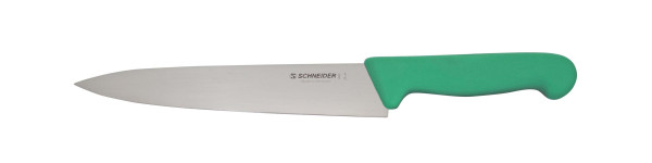 Couteau de chef Schneider, lame étroite, 20 cm, manche vert, 260841