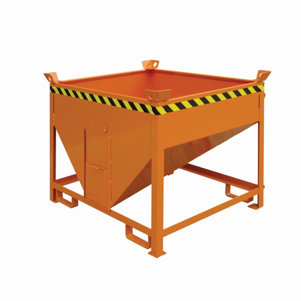 Conteneur silo industriel Eichinger avec glissière de sortie, 300 litres orange pur, 20540400000000