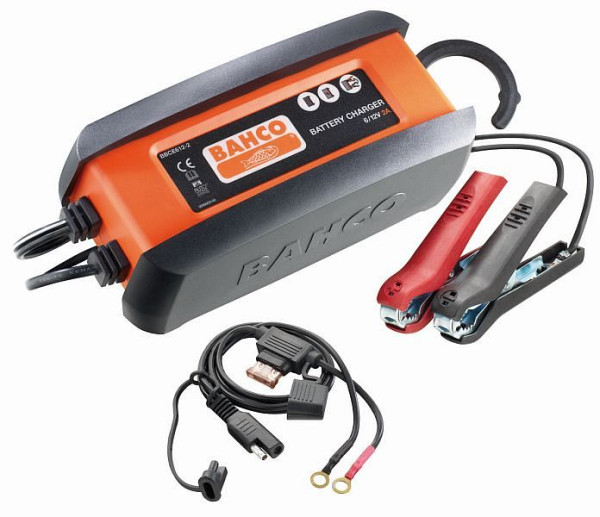 Chargeur et conditionneur de batterie à microprocesseur entièrement automatique Bahco, 2 A, 8 étapes pour batteries 6 V (6-12 Ah) et 12 V (12-46 Ah), BBCE612-2