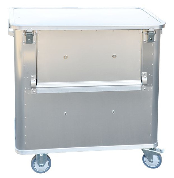 Chariot de transport Gmöhling avec couvercle, tampon en PVC et paroi latérale rabattable G®-TRANS D 1508 / 360 SCU, 360 l, 220150823