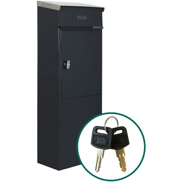 ScanProDesign Safepost 855 Tiamat - avec toit en acier inoxydable, gris anthracite, 75656