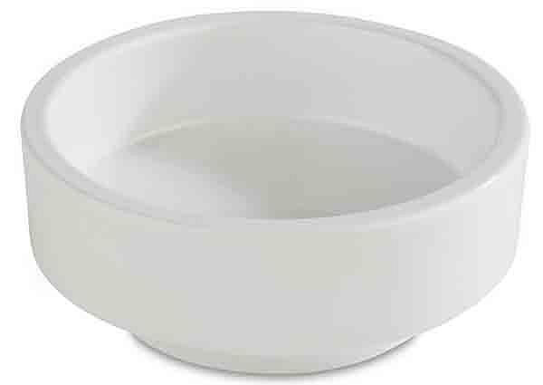APS Bento Box -ASIA PLUS-, Ø 7,5 cm, hauteur : 3 cm, mélamine, intérieur : blanc, brillant, extérieur : blanc, mat, 15461