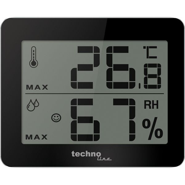 Station climatique intérieure Technoline, dimensions : 100 x 81 x 10 mm, WS 9450
