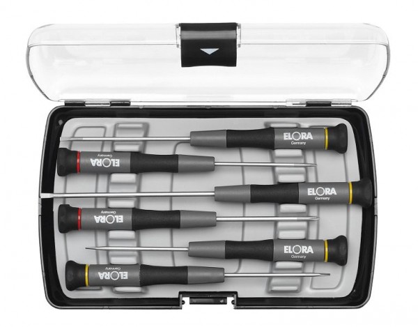 Jeu de tournevis électronique ELORA, TORX®, 6 pièces, 618 S6, 0618500601000