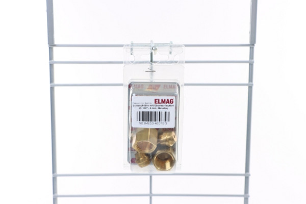 Embout de tuyau ELMAG avec écrou-raccord, FI 1/2', 6 mm, laiton, 2 pièces, 46075