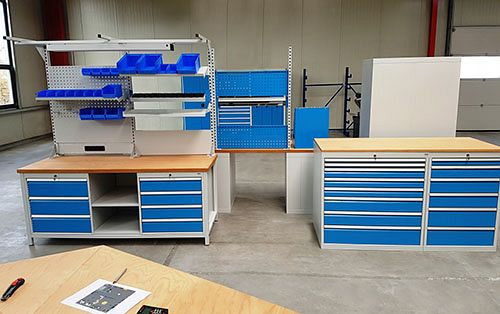 Établi à caisson Bedrunka+Hirth série 1500 R24-24, 2000 x 750 x 959 mm, 03.19.12V9