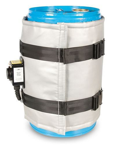 Chemise chauffante DENIOS pour fûts de 30 litres, thermostat 0 - 160°C, 870 - 1020 mm, 460 watts, 280-725