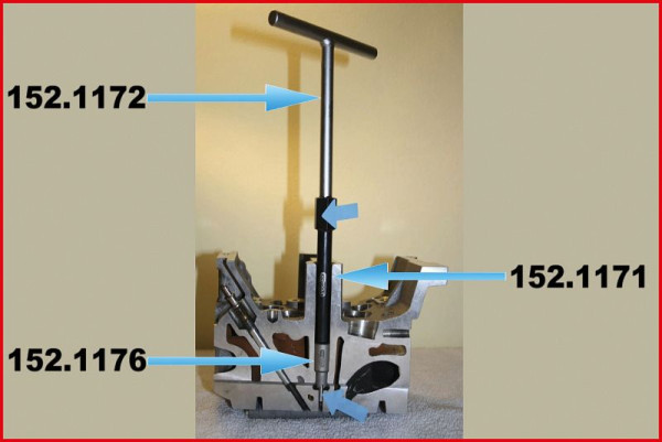 KS Tools Clé à poignée en T 3/8" pour support de tête de fraisage, 150 mm, 152.1172