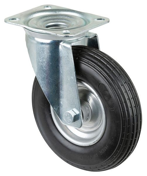 Rouleau de transport BS rollers, largeur 50 mm, Ø200 mm, jusqu'à 75 kg, pneus polyuréthane, corps de roue jante acier aluminium argent, roulement à rouleaux, L400.C91.200