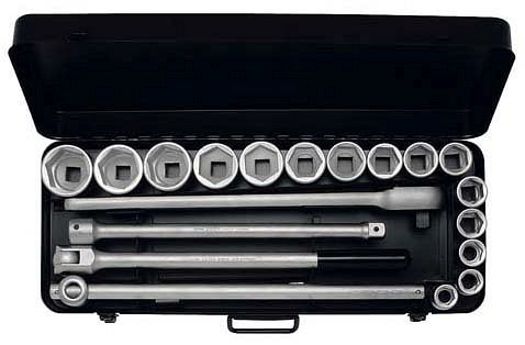 Jeu de clés à douilles ELORA 3/4 ", hexagone, 20 pièces 7/8" -2 "AF, 770-S15 AZ, 0770580232000