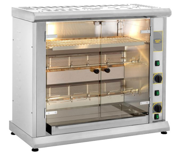 ROLLER GRILL Gril à poulet à gaz avec 2 brochettes, RGB80
