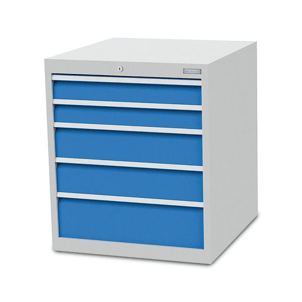 Armoire à tiroirs Bedrunka+Hirth, profondeur 736 mm, R 24-24, 5 x tiroirs, dimensions en mm (LxPxH) : 705 x 736 x 819, 780/0221V10A