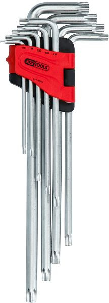 KS Tools Jeu de clés mâles Torx avec alésage, XL, 9 pièces TB10-TB50, 151.4580