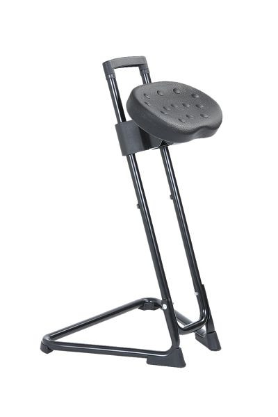 Lotz "Die Steadfast", aide debout, ergonomique, cadre, siège en PU noir, réglable en hauteur 600-850, pivotant latéralement, 3600.01