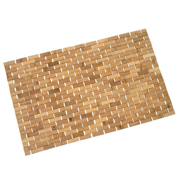 Tapis de bain Mendler HWC-B18, tapis de bain tapis de sauna, bambou 79x50cm, 57560