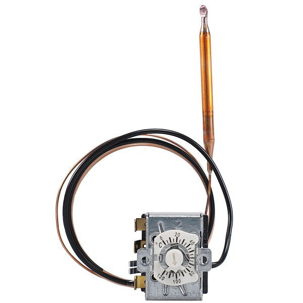 Contrôleur de température JUMO avec contact inverseur, 0 à 120 ° C, capillaire 2000mm, UE: 5 pièces, 60003223