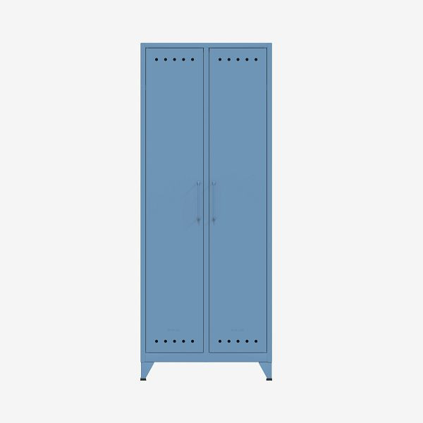 Armoire Bisley Fern Maxi, avec tringle à vêtements et étagère fixe, bleu (605), FERMAX605