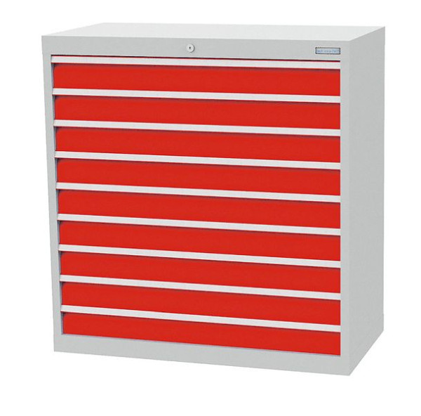 Armoire à tiroirs Bedrunka+Hirth, profondeur 500 mm, R 36-16, nombre de tiroirs : 9, dimensions en mm (LxPxH) : 980 x 500 x 1019, 90 900A