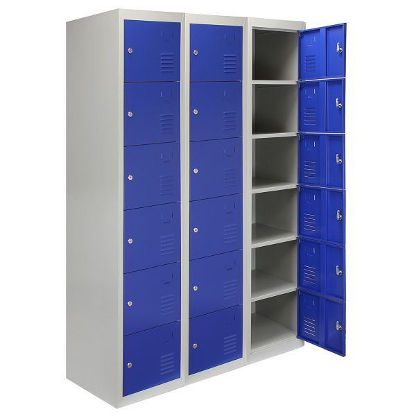 KuKoo Casier d'armoire à 3 x 6 portes, Bleu, 24132