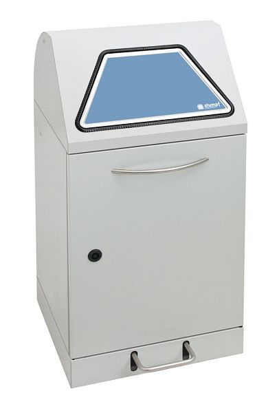 tri des déchets contondants Modul-Vario 45, gris clair, conteneur intérieur galvanisé, 45 litres, levier à pédale, 625-045-1-2-735
