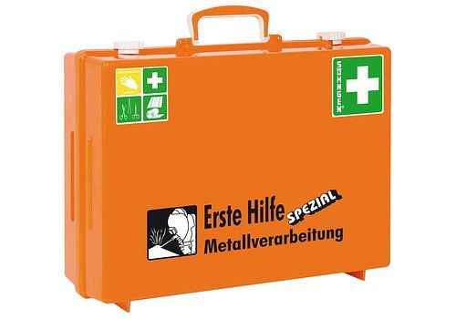 Trousse de premiers secours DENIOS profession spéciale "travail des métaux", contenu de base selon DIN, 116-594
