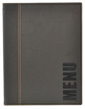 Dossier de menu Contacto A4, noir, 5831/041