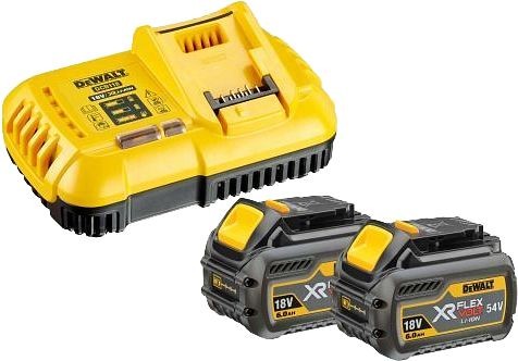Kit de démarrage pour batterie Spewe DeWalt DCB 118 T2 avec 2 batteries 54V et chargeur, 5011089