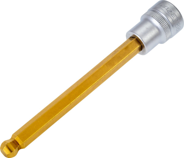 Douille tournevis Hazet, carré creux 10 mm, profil à six pans creux, 8 mm, version longue avec tête sphérique, 8801KK-8