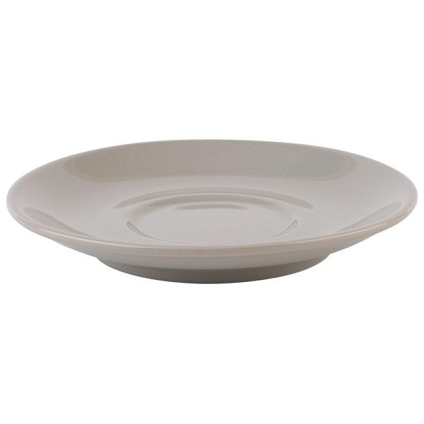Soucoupes à cappuccino APS en gris Ø 15,5 cm, hauteur : 2,5 cm, lot de 6, 16015