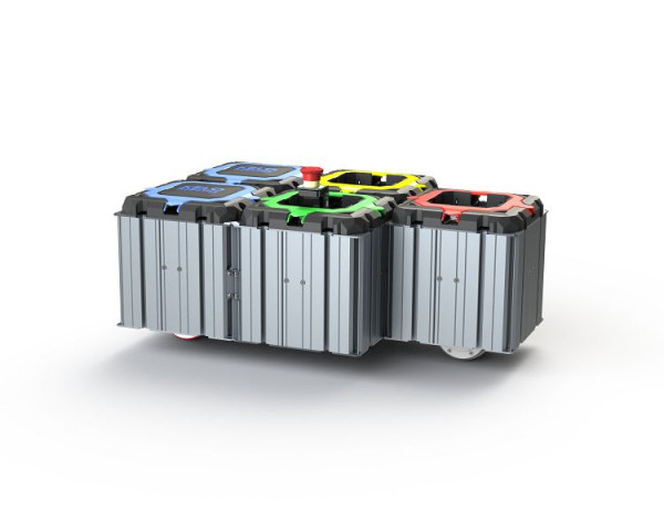 KELO Robotics Robot à direction différentielle à 3 roues, 1 roue motrice + 2 roulettes passives (minimales), KPRC-0011