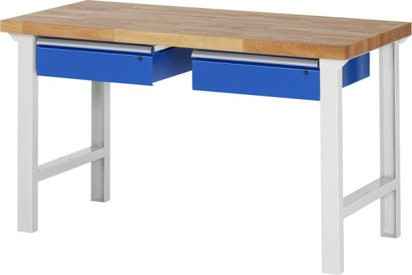 Etabli RAU série 7000 - conception modulaire, 2 tiroirs bas, 1500x840x700 mm, 03-7002A1-157B4S.11