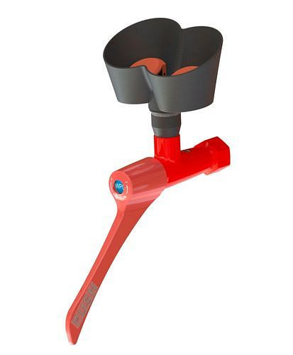 Douchette oculaire B-SAFETY avec 2 pommes de douche, design compact, rouge, ensemble de rechange, 306259