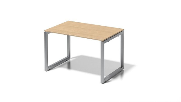 Bureau Bisley Cito, structure en O hauteur fixe 730 mm, H 19 x L 1200 x P 800 mm, érable/argent, DOF1208MP355
