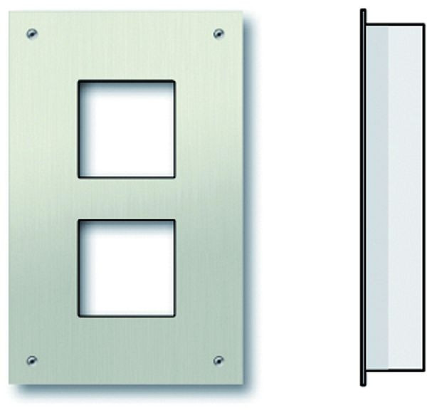 Kit d'encastrement TCS composé d'un panneau avant et d'un boîtier d'encastrement pour la série AMI, pour 2 modules AMI, ZAU2002-0030