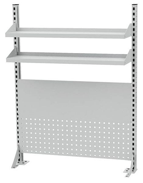 Structure multi-parois Bedrunka+Hirth largeur 1500, 1x canal d'énergie, 1x paroi perforée, 1x paroi magnétique, 1x étagère dimensions en mm (LxPxH) : 1000 x 220 x 950, 03.900.12.01
